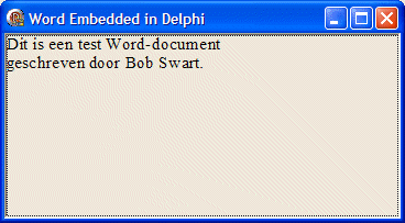 Word Inactief in Delphi