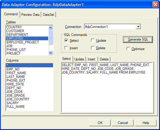 Data Adapter Configuration